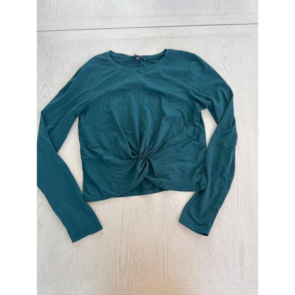 Zobha Tie Front Workout Top Clean Girl Cropped Balletcore - Picture 1 of 6